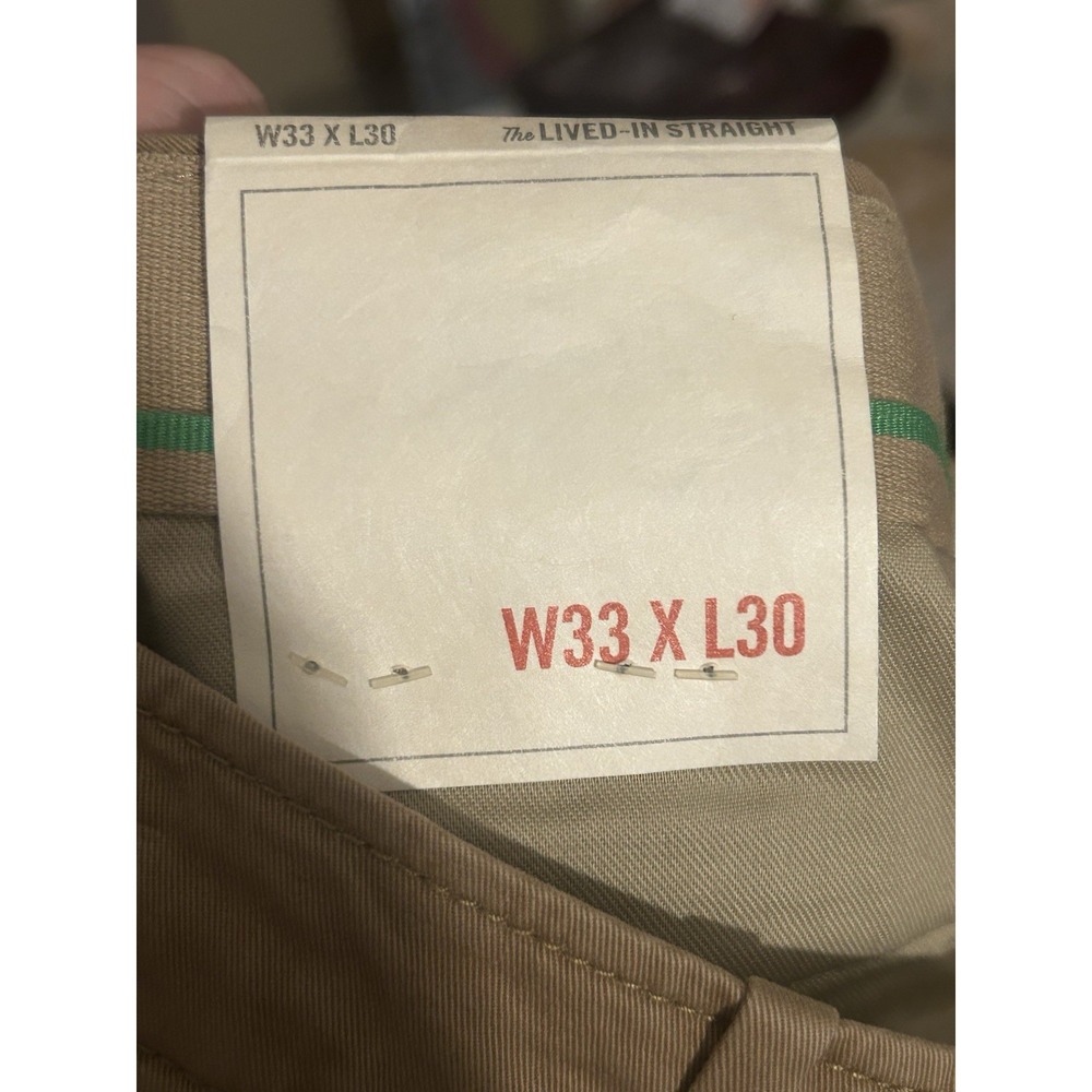 Gap Khakis Chino Pants Lived In Straight Stretch Mens 33x30 NWT 570 - Picture 6 of 8